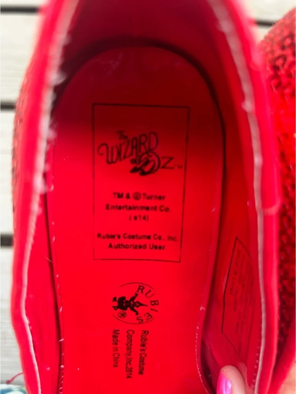 Rubie’s Costumes Dorothy Red Sequin Ruby Slippers Mid Heel Pumps | Size Medium